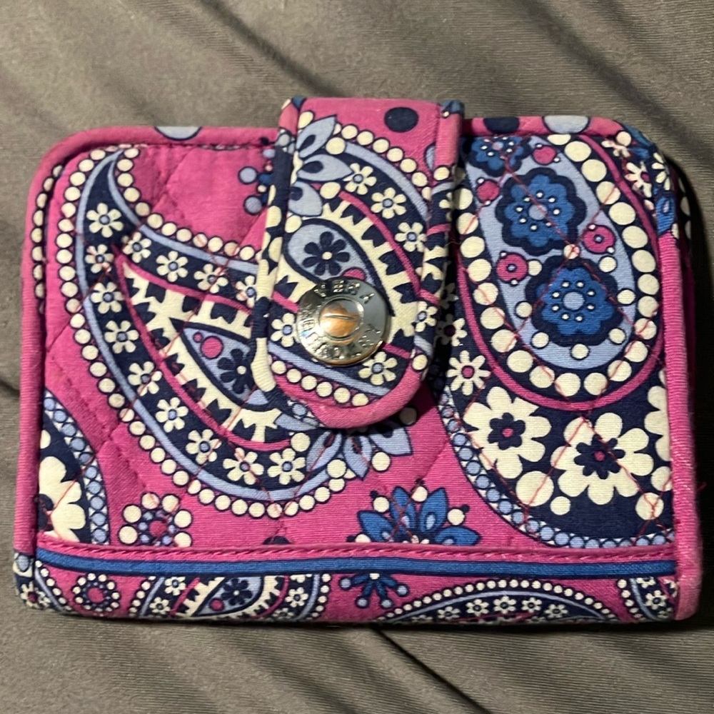 Vera Bradley Pink and Blue Boysenberry wallet